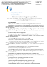 Statement by the Delegation of Ukraine on the Russian Federation’s ongoing aggression against Ukraine