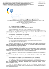 Statement by the Delegation of Ukraine on the Russian Federation’s ongoing aggression against Ukraine