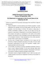 Statement by the Spanish EU Presidency on the situation in Nagorno-Karabakh