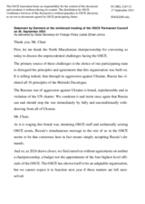 Statement by the Delegation of Denmark on critical challenges to the OSCE functionality