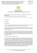 Statement by the Delegation of Cyprus on critical challenges to the OSCE functionality