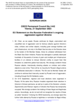 Statement by the Spanish EU Presidency on the Russian Federation’s ongoing aggression against Ukraine