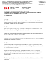 Statement by the Delegation of Canada on the Russian Federation’s ongoing aggression against Ukraine