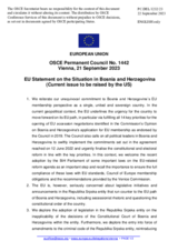 Statement by the Spanish EU Presidency on the situation in Bosnia and Herzegovina