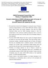 Statement by the Spanish EU Presidency on Russia’s detention of OSCE officials as part of its war of aggression against Ukraine