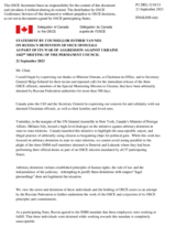 Statement by the Delegation of Canada on Russia’s detention of OSCE officials as part of its war of aggression against Ukraine