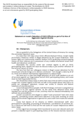 Statement by the Delegation of Ukraine on Russia’s detention of OSCE officials as part of its war of aggression against Ukraine