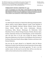 Statement by the Delegation of Ireland, also on behalf of several delegations, on the first anniversary of the Moscow Mechanism report