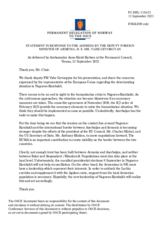 Statement by the Delegation of Norway in response to the address by the Deputy Foreign Minister of Armenia, H.E. Mr. V. Gevorgyan