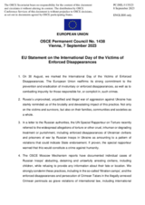 Statement by the Spanish EU Presidency on the International Day of the Victims of Enforced Disappearances, observed on 30 August 2023