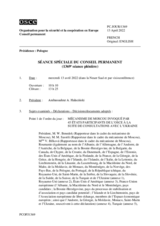Journal de la 1369ème séance spéciale du Conseil permanent