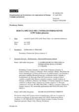 Giornale della 1370a Seduta speciale del Consiglio permanente