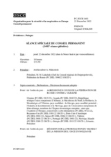 Journal de la 1403ème séance spéciale du Conseil permanent