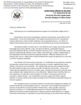 Statement by the Delegation of the United States of America on the security dialogue “Mine Action”