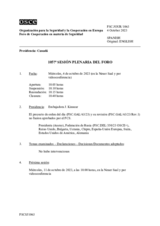 Diario de la 1057ª Sesión plenaria del Foro de Cooperación en materia de Seguridad
