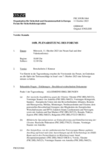 Journal der 1058. Plenarsitzung des Forums