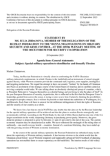 Statement by the Delegation of the Russian Federation on the special military operation to denazify and demilitarize Ukraine