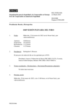 Diario de la 1040ª Sesión plenaria del Foro de Cooperación en materia de Seguridad