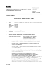 Giornale della 1043a Seduta plenaria del Foro di cooperazione per la sicurezza