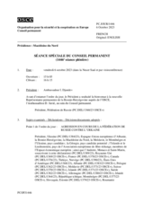 Journal de la 1446ème séance spéciale du Conseil permanent