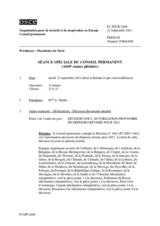 Journal de la 1440ème séance spéciale du Conseil permanent