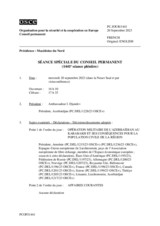 Journal de la 1441ème séance spéciale du Conseil permanent
