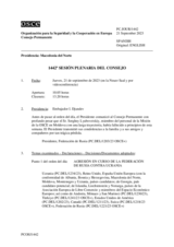 Diario de la 1442ª Sesión plenaria del Consejo Permanente