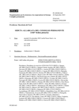 Giornale della 1443a Seduta allargata del Consiglio permanente