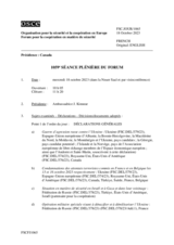 Journal de la 1059ème séance plénière du Forum