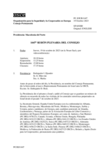 Diario de la 1447ª Sesión plenaria del Consejo Permanente