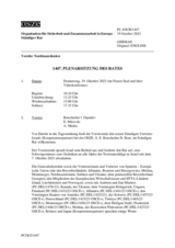 Journal der 1447. Plenarsitzung des Ständigen Rates 