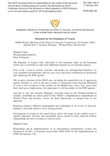 Statement by the Delegation of Cyprus on “Women, Peace and Security”