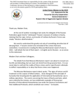 Statement by the Delegation of the United States of America on the Russian war of aggression against Ukraine