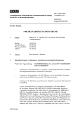 Journal der 1060. Plenarsitzung des Forums