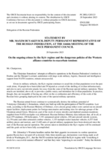 Statement by the Delegation of the Russian Federation on ongoing crimes by the Kiev regime and dangerous policies of the Western alliance to exacerbate tensions