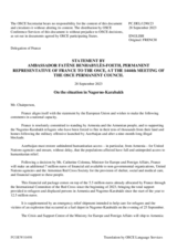 Statement by the Delegation of France on the situation in Nagorno-Karabakh