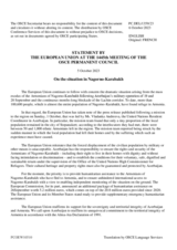 Statement by the Spanish EU Presidency on the situation in Nagorno-Karabakh