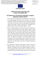 Statement by the Spanish EU Presidency on the Russian Federation’s ongoing aggression against Ukraine