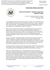 Statement by the Delegation of the United States of America on the Russian Federation’s ongoing aggression against Ukraine