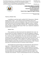 Statement by the Delegation of the United States of America on the Russian war of aggression against Ukraine