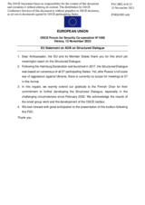 Statement by the Spanish EU Presidency in response to the update on the activities of the Chair of the OSCE Structured Dialogue Informal Working Group in 2022 and 2023