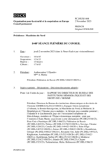 Journal de la 1448ème séance plénière du Conseil