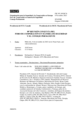 Diario de la 89ª Reunión conjunta del Foro de Cooperación en materia de Seguridad y del Consejo Permanente