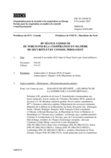 Journal de la 89ème séance commune du Forum pour la coopération en matière de sécurité et du Conseil permanent