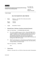 Journal der 1061. Plenarsitzung des Forums