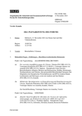 Journal der 1062. Plenarsitzung des Forums