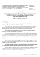 Statement by H.E. Dominique Hasler,	Minister of Foreign Affairs, Education and Sport