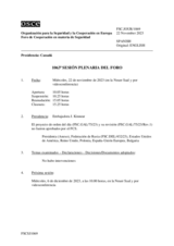 Diario de la 1063ª Sesión plenaria del Foro de Cooperación en materia de Seguridad