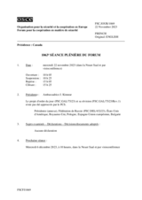 Journal de la 1063ème séance plénière du Forum