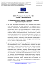 Statement by the Spanish EU Presidency on the Russian Federation’s ongoing aggression against Ukraine